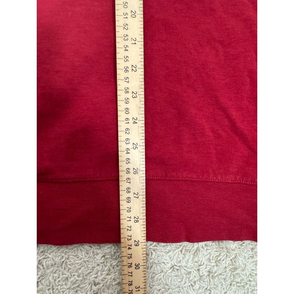 Polo Ralph Lauren Men's Red 1/4 Zip Pullover Sweater 100% Cotton Size XXL Lounge - Picture 7 of 9